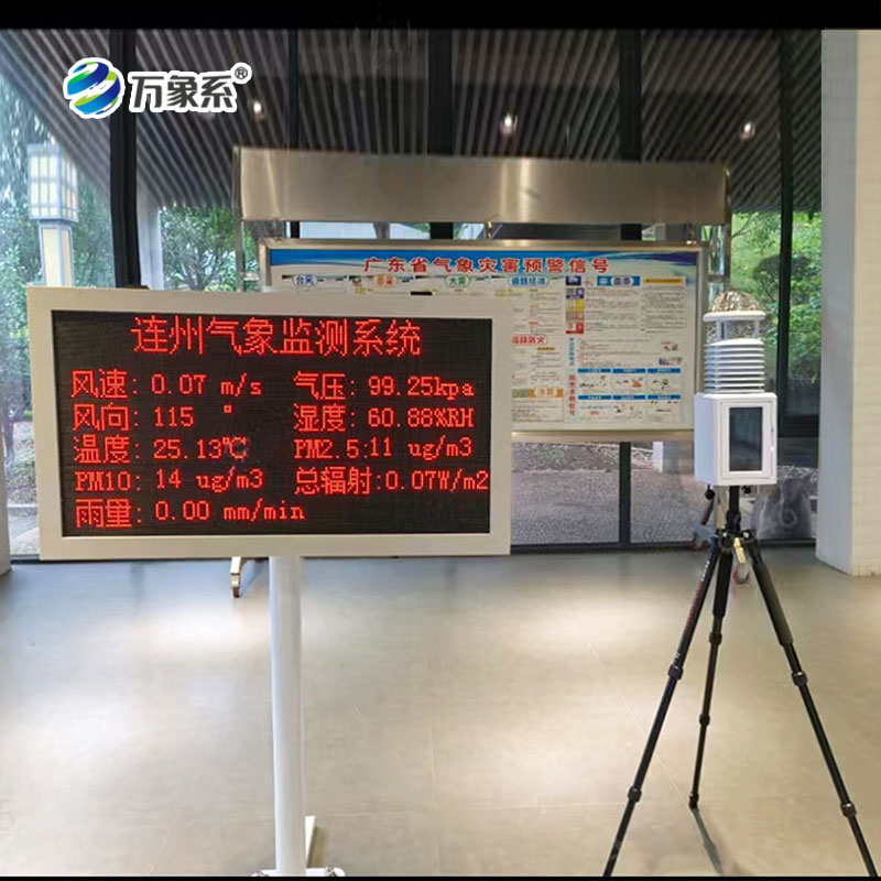 便攜氣象站配LED屏案例